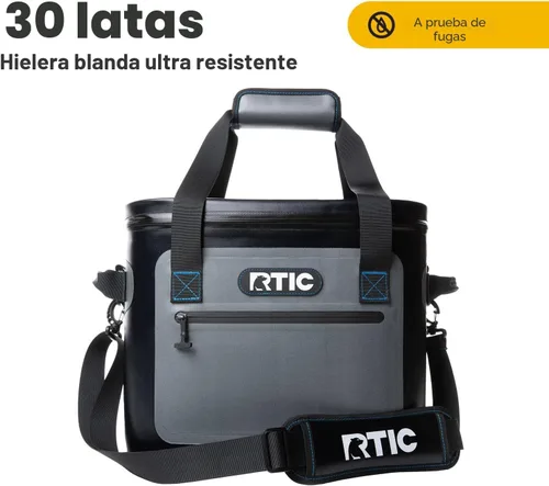Miniatura 2 de RTIC Enfriador Suave Ultra Resistente para 30 Latas, Bolsa Aislada Portátil Hielera Caja de Hielo para Almuerzo, Playa, Bebida, Bebidas, Viajes