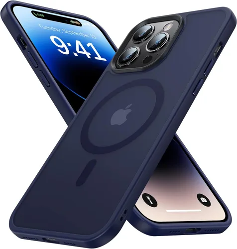Miniatura 18 de Funda magnética para iPhone 14 Pro [compatible con MagSafe] [Fuerte magnético] [Protección de grado militar de 10 pies] Funda delgada para iPhone 14