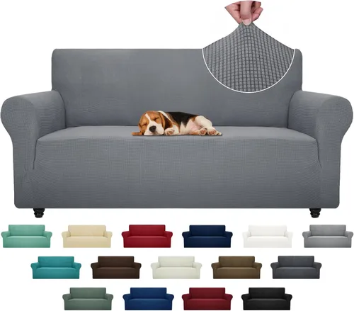 Miniatura 90 de ZNSAYOTX Funda súper elástica para silla (30"-47"), nuevas fundas de silla a rayas para sala de estar, aptas para perros y mascotas, protector