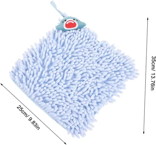 Miniatura 2 de Toalla de mano colgante de felpilla gruesa con absorción de agua de secado rápido, transpirable, suave, para baño y cocina, para ahorrar espacio