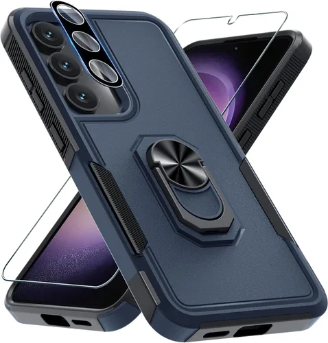 Miniatura 18 de Compatible con Samsung Galaxy S24/S25 Funda con Protector de Pantalla de Vidrio Templado, Resistente a Prueba de Golpes de Servicio Pesado Funda