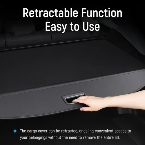 Miniatura 7 de Cubierta de carga compatible con Toyota RAV4 2018 2017 2016 2015 2014 2013, accesorios de lona de textura retráctil, cubierta de maletero, protector