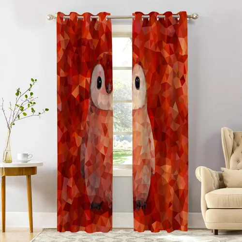 Miniatura 70 de Shrahala Abstract Pattern Geometric Blackout Window Curtains, Concentric Squares Thermal Insulated Curtains Grommet Long Drapes for Bedroom,Living