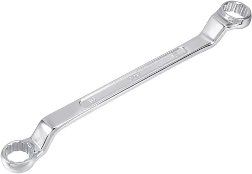 Miniatura 7 de uxcell Llave de extremo de caja doble con compensación de 10 mm x 12 mm, 12 puntos, métrica, cromada, acero Cr-V