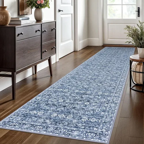 Miniatura 120 de SIILOOM Alfombra antideslizante de pasillo moderna de 2 x 5, súper suave, para pasillos, decoración para cocina, alfombras para pasillos sin 2-Verde