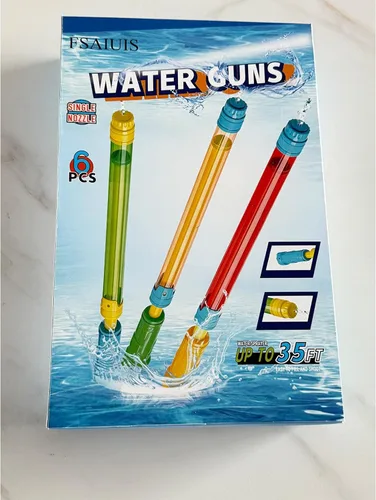 Miniatura 6 de Paquete de 6 potentes pistolas de juguete de agua, pistolas de chorro de alta capacidad de 16.5 pulgadas para niños y adultos, piscina de verano
