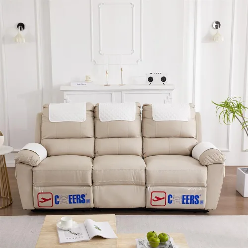 Miniatura 21 de 3 fundas reclinables, fundas de brazo de sherpa para silla reclinable con bolsillos de almacenamiento, funda para reposacabezas para silla