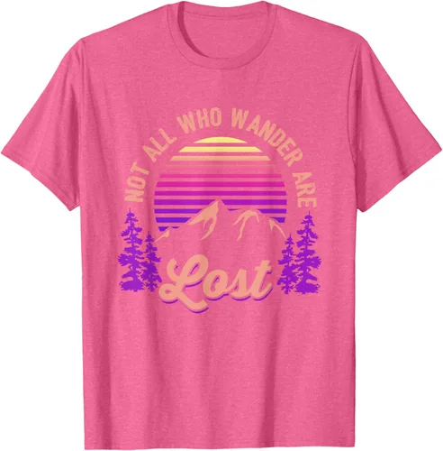 Miniatura 29 de Not All Who Wander Are Lost Vintage Mountains - Camiseta de senderismo, Negro, S