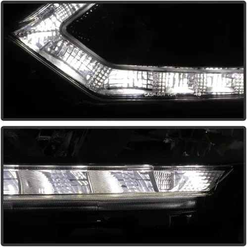 Miniatura 7 de ACANII - Faros delanteros estilo de fábrica para Nissan Rogue 2014 2015 2016 con DRL LED y proyector, ensamblaje de faros