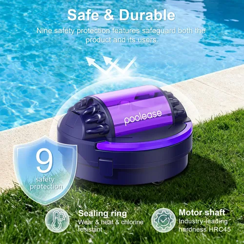 Miniatura 6 de Aspiradora robótica X1 para piscina sobre el suelo, limpiador automático inalámbrico de piscina con motor dual de 45 W, ideal para piscina plana
