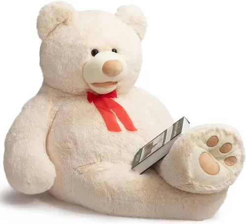 Miniatura 7 de HollyHOME Oso de peluche gigante de 5 pies con huellas grandes, regalo de San Valentín, 5 pies, color beige