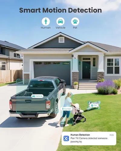 Miniatura 5 de Cámaras de seguridad 4K inalámbricas para exteriores, sin suscripción, sistema de cámaras de seguridad PTZ de 360°, concentrador de almacenamiento