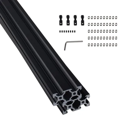 Miniatura 6 de 4 piezas de 11.811 in ranura en V 2020 perfil de extrusión de aluminio extruido estándar europeo anodizado para impresora 3D y CNC DIY