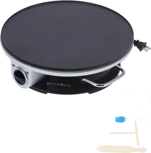 Miniatura 6 de Máquina de panqueques Fabricante de enchufes Utensilios para hornear Fabricante de panqueques para el hogar Material Crepe Maker Grill Aluminio