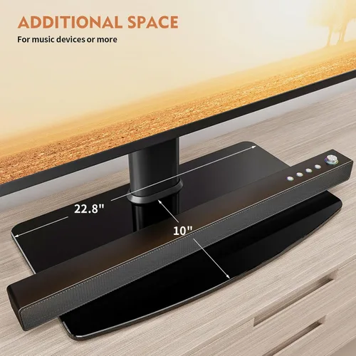 Miniatura 7 de Soporte/Base Universal Giratorio para TV de Mesa para Televisores de 40 a 86 pulgadas, Giro de 110 Grados, Altura Ajustable de 5 Niveles, Base