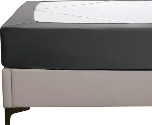 Miniatura 8 de Elegant Comfort Funda de somier, elástica y ajustada, falda de cama de 4 lados, tejido de jersey, alternativa elegante para falda de cama, suave
