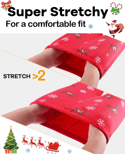 Miniatura 3 de DAUGHTER QUEEN Pijamas de Navidad para niños y niñas de 18 meses-12 años, ropa de dormir 100% algodón