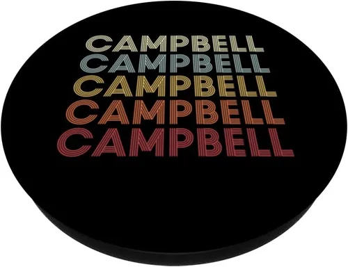 Miniatura 2 de Campbell New York Campbell NY Retro Vintage Text PopSockets Swappable PopGrip