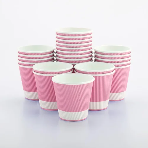 Miniatura 11 de Vasos de café de papel aislado de pared corrugada, 12 onzas, 12 onza, Negro