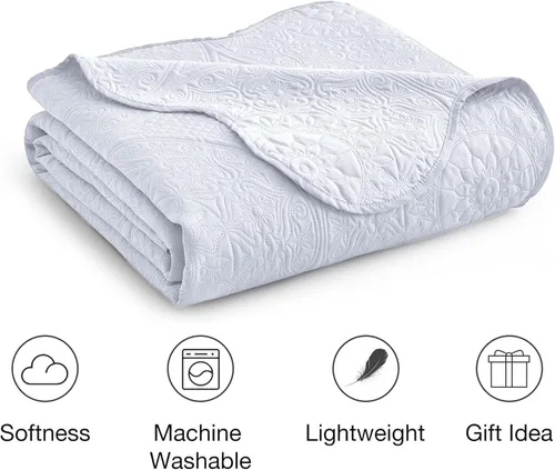 Miniatura 328 de MOONLIGHT20015 Edredón tamaño King (106 x 96 pulgadas) con 2 fundas de almohada (20 x 36 + 2 pulgadas) para todas las estaciones, juego de cama Azul