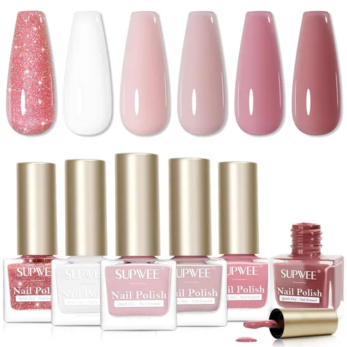 Miniatura 14 de Juego de esmaltes de uñas de secado rápido, esmalte de uñas regular sin gel de secado rápido, esmalte de uñas de uñas de secado rápido, salón