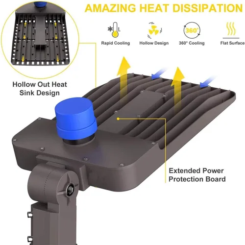 Miniatura 2 de ledmo 36000LM Luces LED de estacionamiento de 1000W HID/HPS de reemplazo ajustable con fotocélula de atardecer a amanecer, tamaño de caja