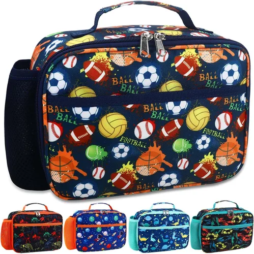 Miniatura 12 de RHCPFOVR Lonchera para niños – Lonchera aislada para niños y niñas, bolsa de almuerzo lavable y lonchera reutilizable para niños pequeños a prueba