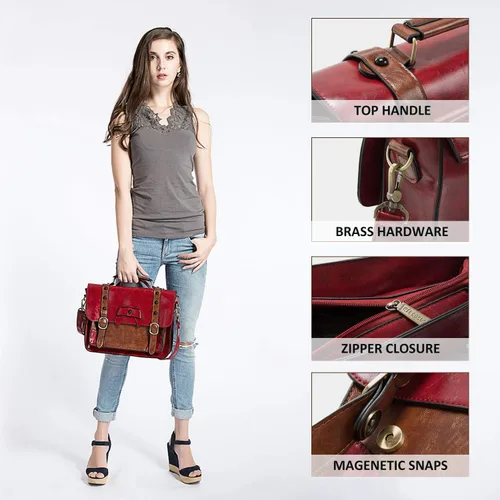 Miniatura 4 de ECOSUSI - Bolso bandolera vintage para mujer