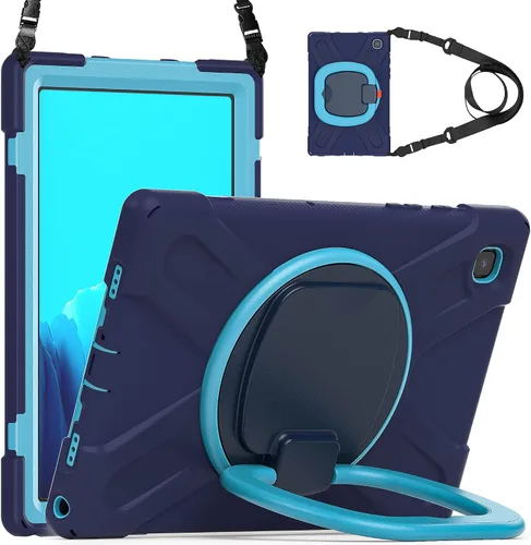 Miniatura 162 de 360 Rotation Case for Galaxy Tab ActivePro/Tab Active4 Pro/Active 5 Pro 10.1" Sturdy Cover Rotate Ring Stand Shoulder Carrying Strap Hand Strap