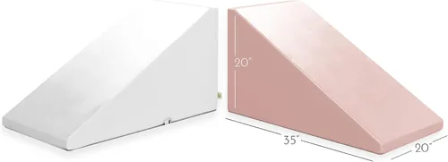 Miniatura 10 de Foamnasium Mega Wedge - Juego de espuma para interiores, 2 piezas para niños pequeños y activos escaladores de espuma para gatear, escalar, Carmesí