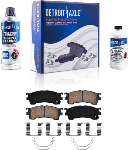 Miniatura 78 de Detroit Axle - Pastillas de freno traseras para Honda Odyssey 2011-2017 Pilot 2007-2013 MDX 2010-2013 ZDX 2010-2013 Pastillas de freno de cerámica