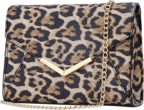 Miniatura 16 de KKXIU Bolso Clutch de Noche Tipo Sobre de Cuero Sintético Elegante para Mujer, Bolso Plegable para Fiesta, Boda, Graduación