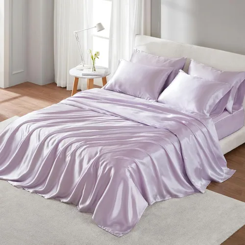 Miniatura 13 de Madison Park Essentials Juego de 2 fundas de almohada de satén para cabello y piel, lujosamente suave, sedosa con brillo natural, fresca al tacto
