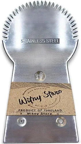 WitnyStore Herramienta de cocina de acero inoxidable de 3½ pulgadas de largo, rallador de coco triturador, hoja raspadora, estilo tradicional,