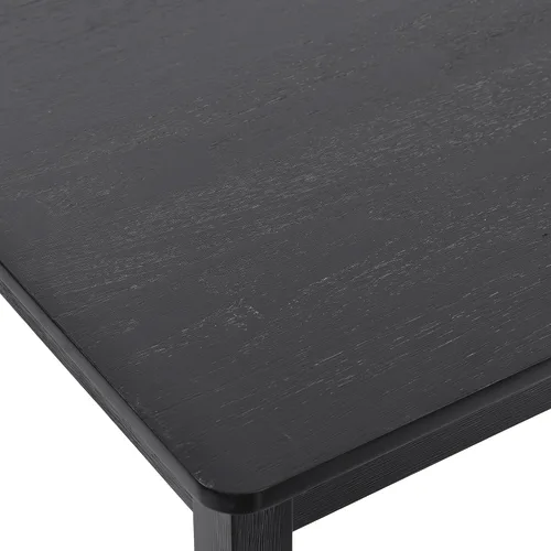 Miniatura 4 de DUHOME Mesa de comedor de madera negra de 47.2 pulgadas, mesa rectangular de madera maciza, mesa de comedor de cocina que ahorra espacio