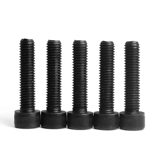 Miniatura 6 de Tornillos de cabeza hueca M4 x 0.236 pulgadas, tornillos hexagonales de acero de aleación de grado 12.9, acabado de óxido negro, totalmente roscado