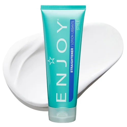 Enjoy Crema alisadora, alisadora y control del encrespamiento para cabello grueso o rizado, bálsamo alisador de cabello no químico para estilos