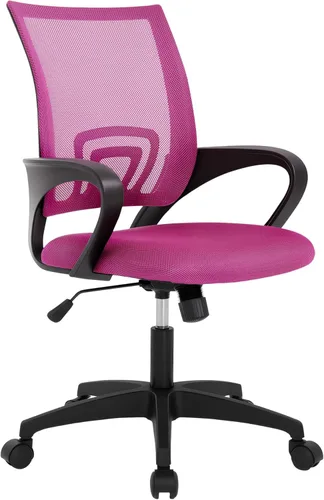 Miniatura 15 de BestOffice Silla de Oficina Ergonómica de Malla para Escritorio, Silla de Computadora Ejecutiva con Soporte Lumbar, Reposabrazos, Giratoria, Negro