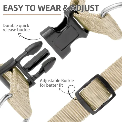 Miniatura 3 de PUPTECK arnés para perro para no jalar, reflejante, ajustable, básico, de nailon, chaleco para cachorro, para caminar al aire libre con etiqueta