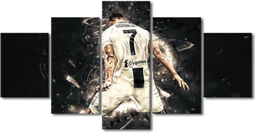 Miniatura 51 de TUMOVO Lienzo decorativo para pared, cuadro de Cristiano Ronaldo, cuadros de club de fútbol, impresiones en lienzo, póster de arte de pared, arte