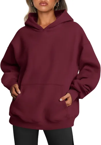 Miniatura 173 de Trendy Queen - Sudaderas extragrandes con capucha para mujer, suéteres de manga larga, sin botones, de vellón, de otoño, ropa de invierno