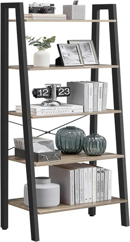 Miniatura 21 de VASAGLE - Estantería tipo escalera, estantería de 4 niveles, estante de almacenamiento, librero con marco de acero, para sala, oficina en casa