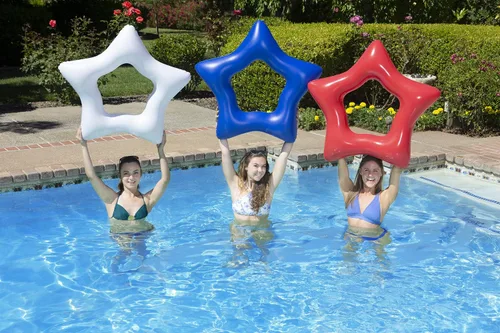 Poolmaster American Stars - Flotadores inflables para piscina para niños y adultos