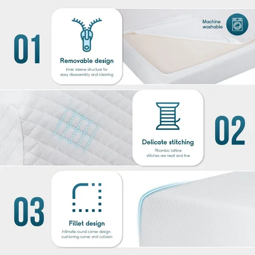 Miniatura 6 de PayLessHere Colchón de espuma viscoelástica de gel Queen de 6 pulgadas, sin fibra de vidrio, certificado CertiPUR-US, cama en una caja, sueño fresco