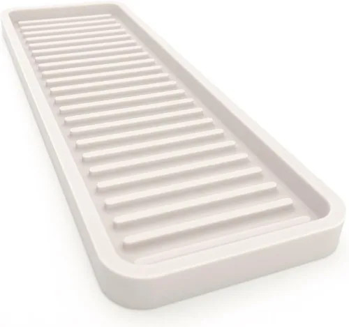 Miniatura 23 de Bandeja organizadora para fregadero de cocina de silicona, soporte de esponja y protector de encimera Plato y bandeja dispensadora de jabón