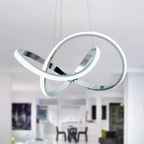 Miniatura 15 de MAYNA Moderno candelabro de anillo para comedor, lámpara colgante LED regulable con control remoto, lámpara irregular para isla de cocina sobre Negro