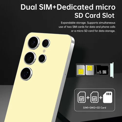 Miniatura 4 de Teléfono celular I24 Ultra desbloqueado Android 14, teléfono celular Octa-core, batería de 6800 mAh carga rápida, pantalla FHD+ de 6.8", 4GB+128GB