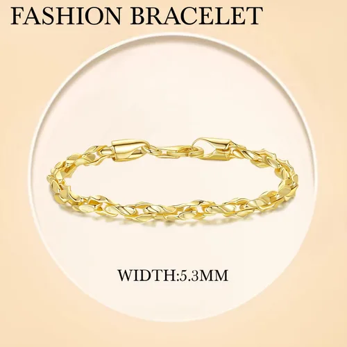 Miniatura 3 de Gold Bracelets for Women 14K Gold Bracelet Dainty Bracelets for Womens Braided Chain Bracelet for Women Men 6.577.589in