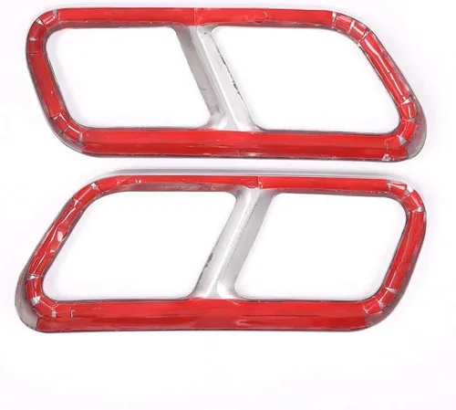 Miniatura 2 de YIWANG Accesorios exteriores de acero inoxidable Silenciador de escape Tubo de cola Cubierta de ajuste 2 unids para Mercedes-Benz Clase S W221 W222