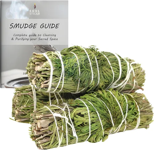 Miniatura 10 de SOUL STICKS Paquete de 3 barras de salvia blanca floral con flores para limpiar el hogar, meditación, yoga, curación y manchas, California de origen